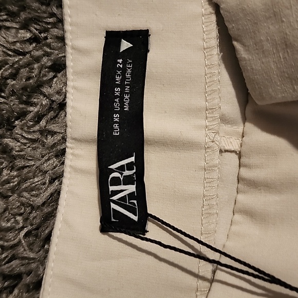 Zara Linen blend wide leg pants size XS - Picture 4 of 6